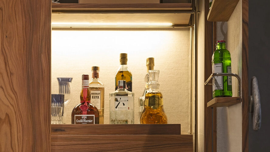 The Artefacto Pietra Bar Box Combines a Bar Cart and Mini-Fridge